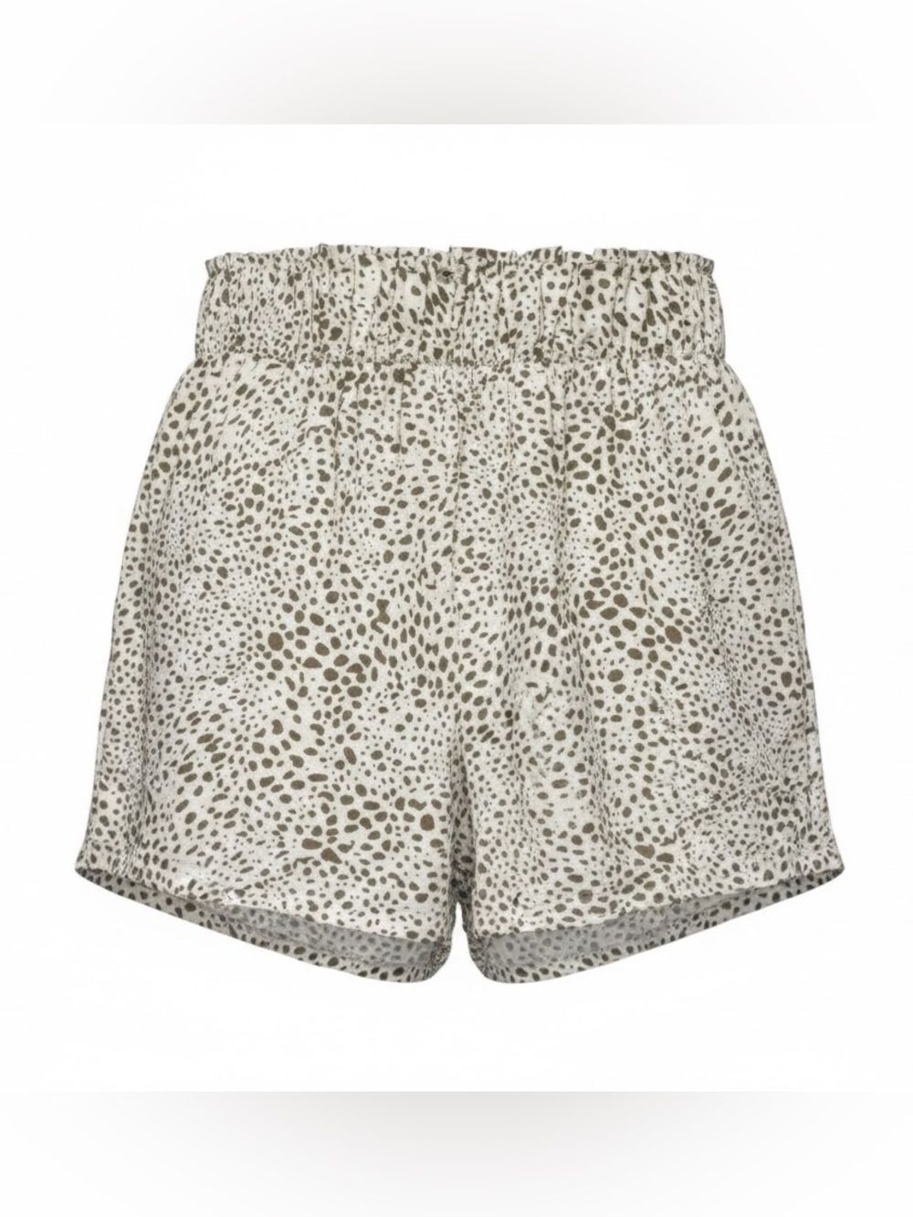 Mahina Cream Brown Animal Print Shorts Size Small